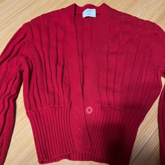 WILFRED plunge front cardigan - red - XXS - Picture 7 of 9